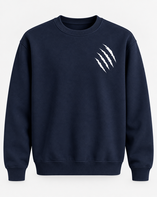 Midnight Claw Navy Sweatshirt – 320 GSM