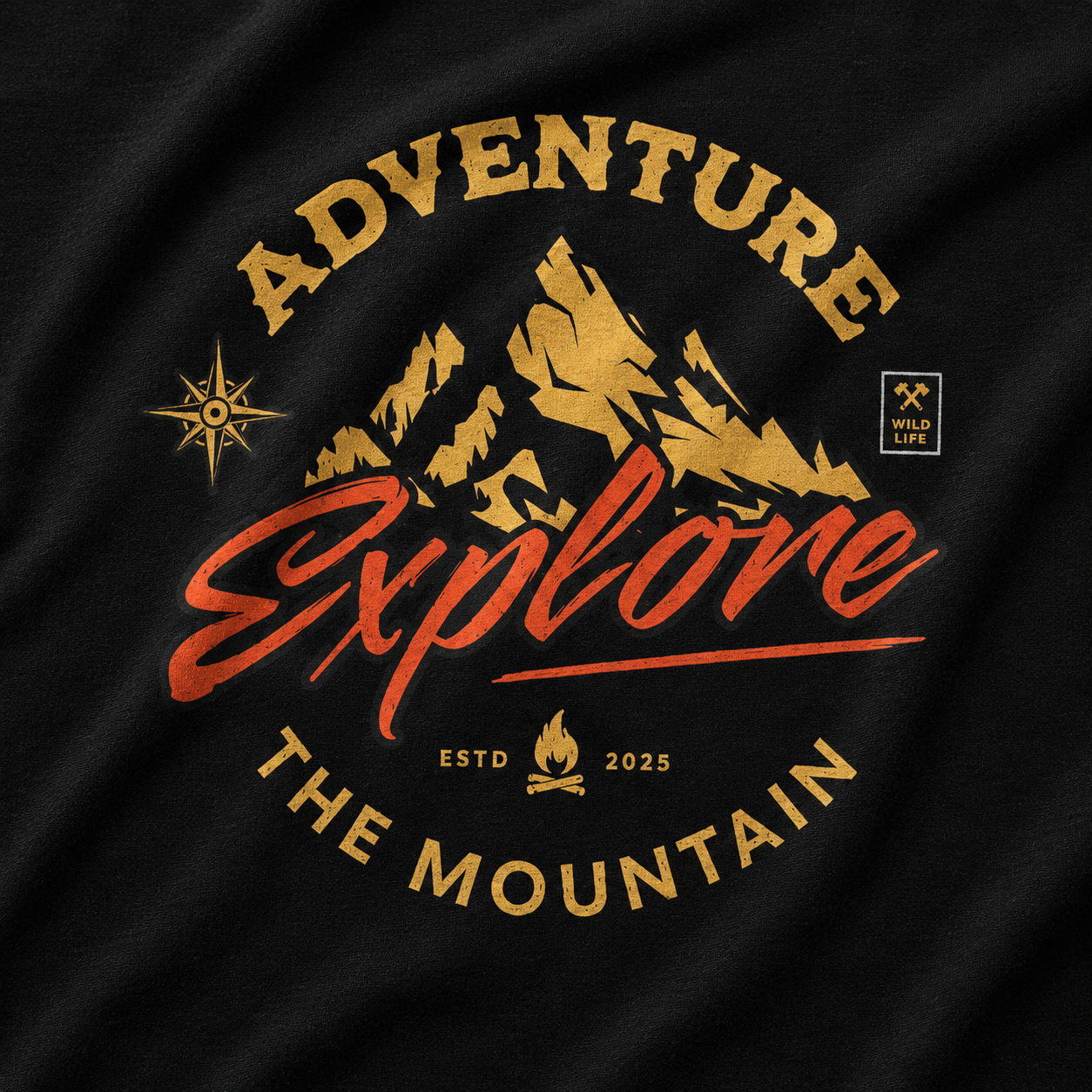Adventure Explore the Mountain – Graphic T-Shirt