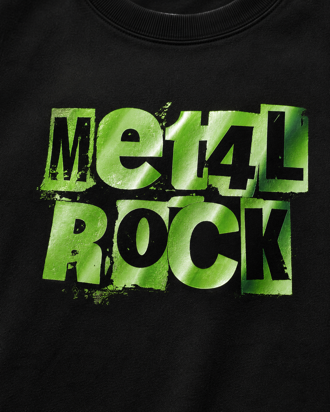 Metal Rock Graphic Sweatshirt – Black