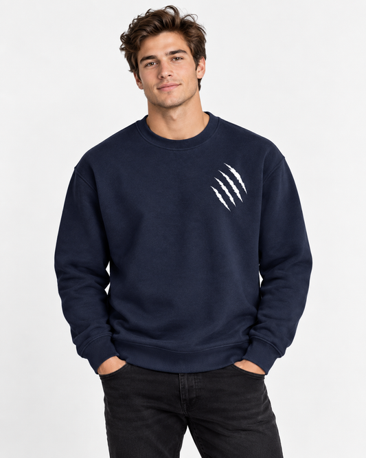 Midnight Claw Navy Sweatshirt – 320 GSM