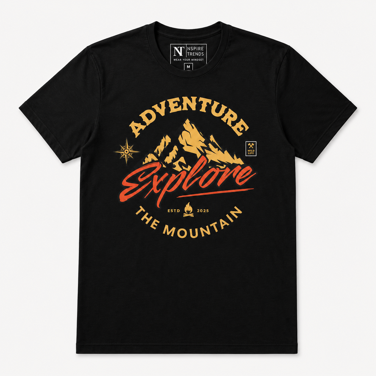 Adventure Explore the Mountain – Graphic T-Shirt