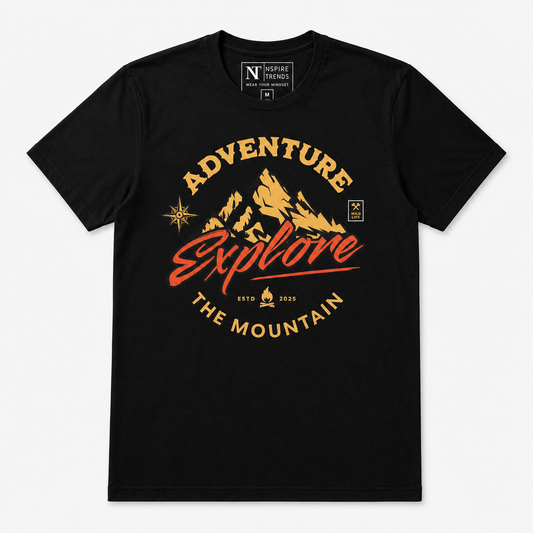 Adventure Explore the Mountain – Graphic T-Shirt