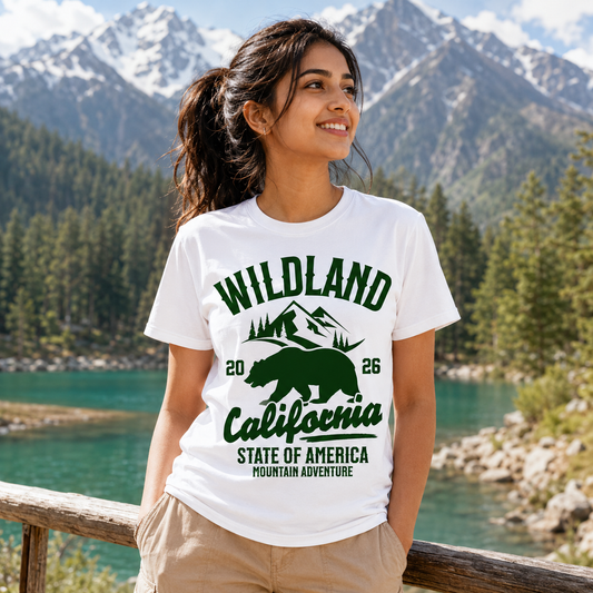 Wildland California – Mountain Adventure Graphic T-Shirt