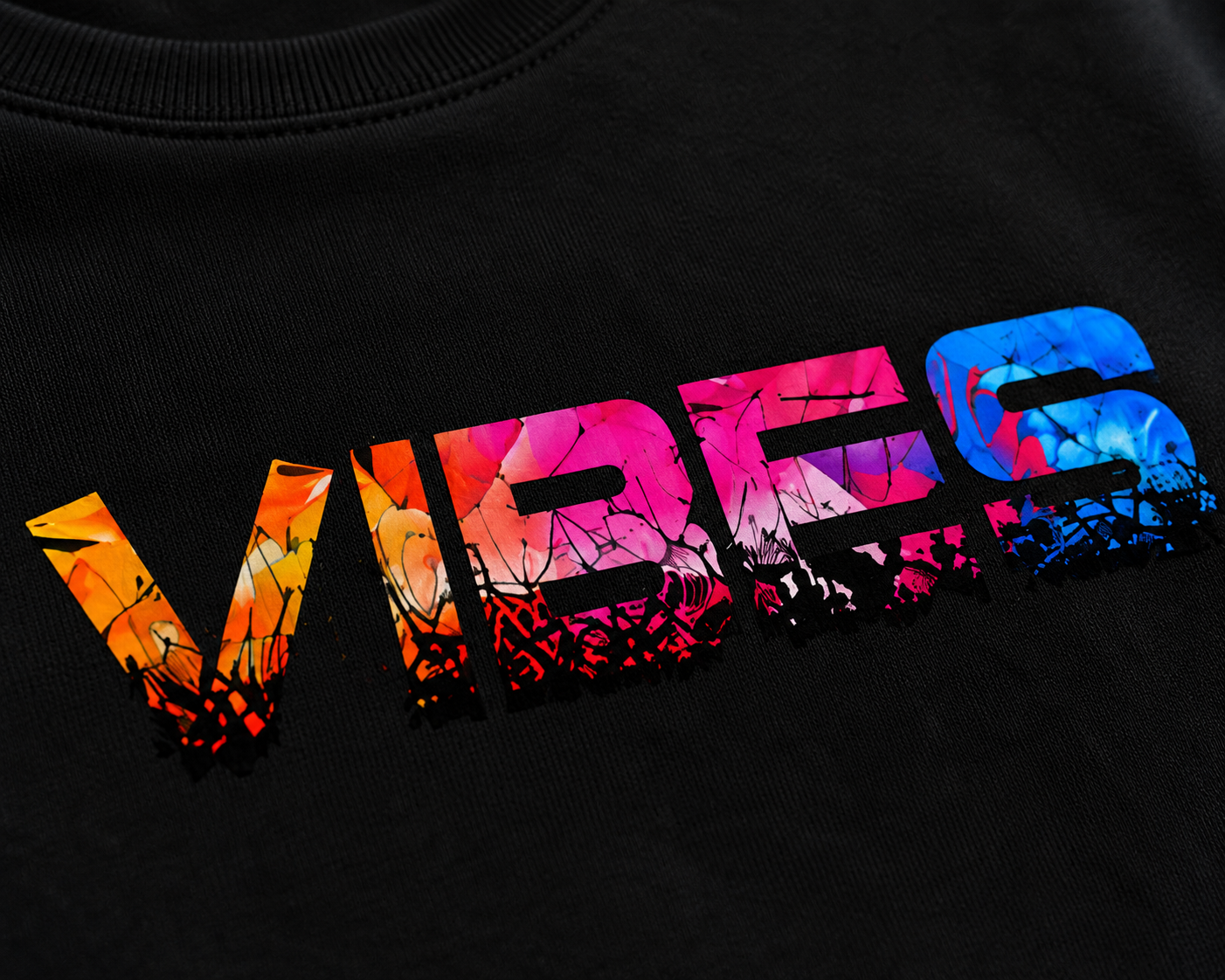 Positive Vibes Graphic Sweatshirt – Black