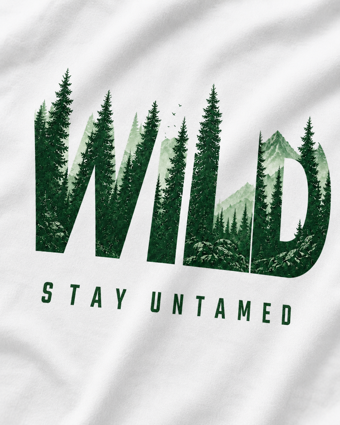 WILD Stay Untamed Graphic T-Shirt – White