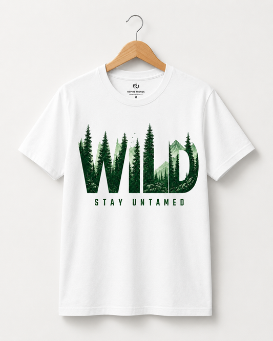 WILD Stay Untamed Graphic T-Shirt – White
