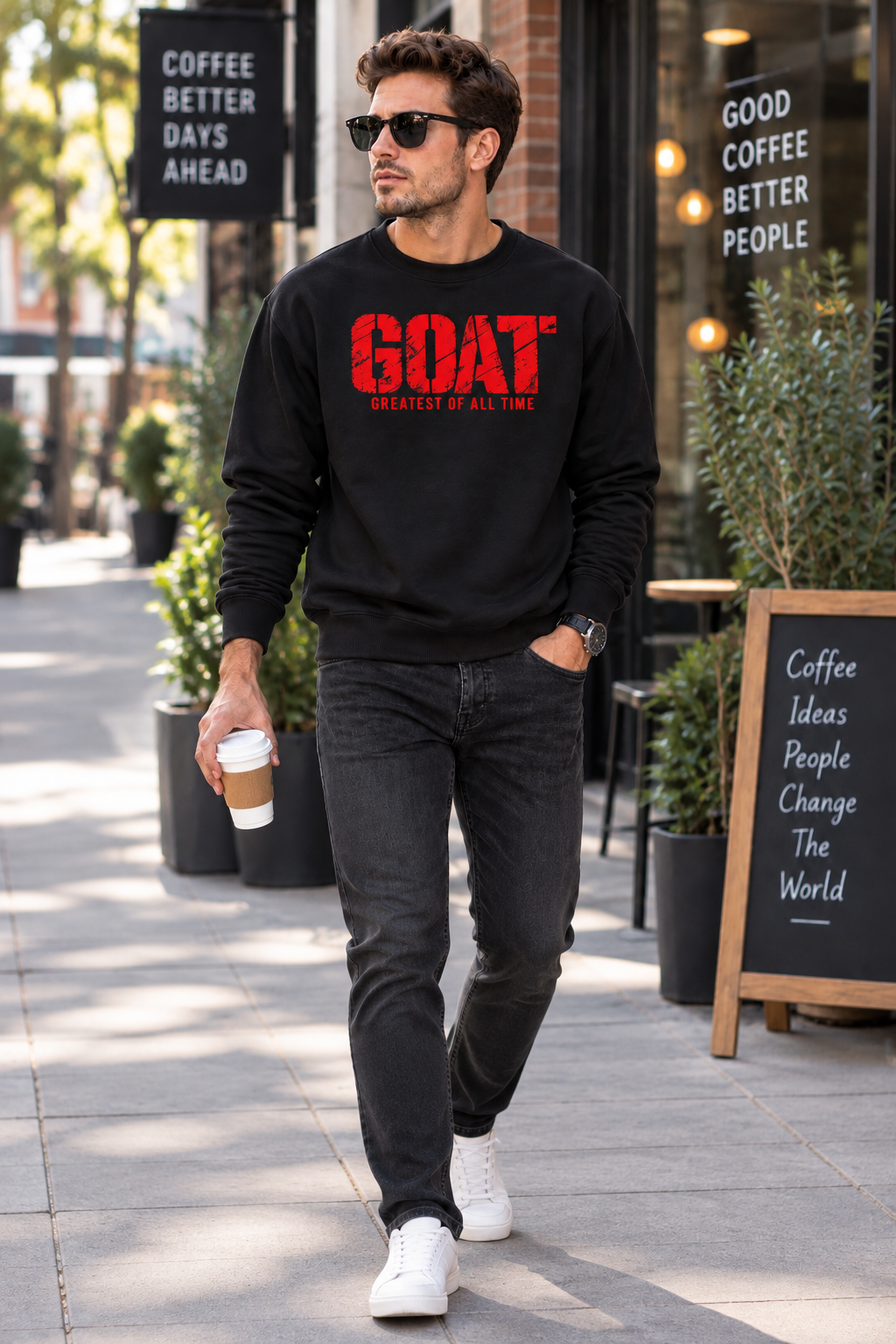 GOAT – Greatest of All Time Black Sweatshirt