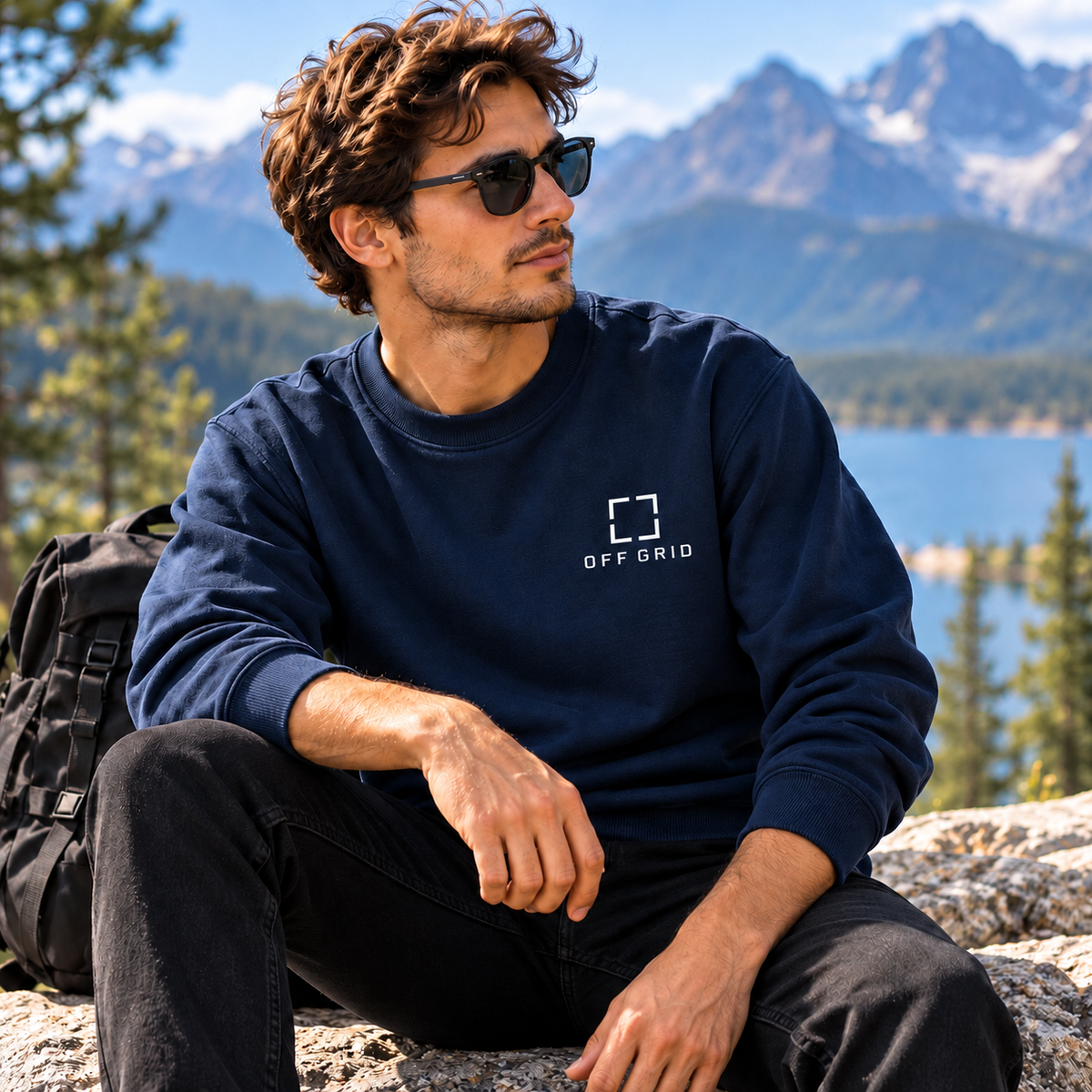 OFF GRID Navy Sweatshirt