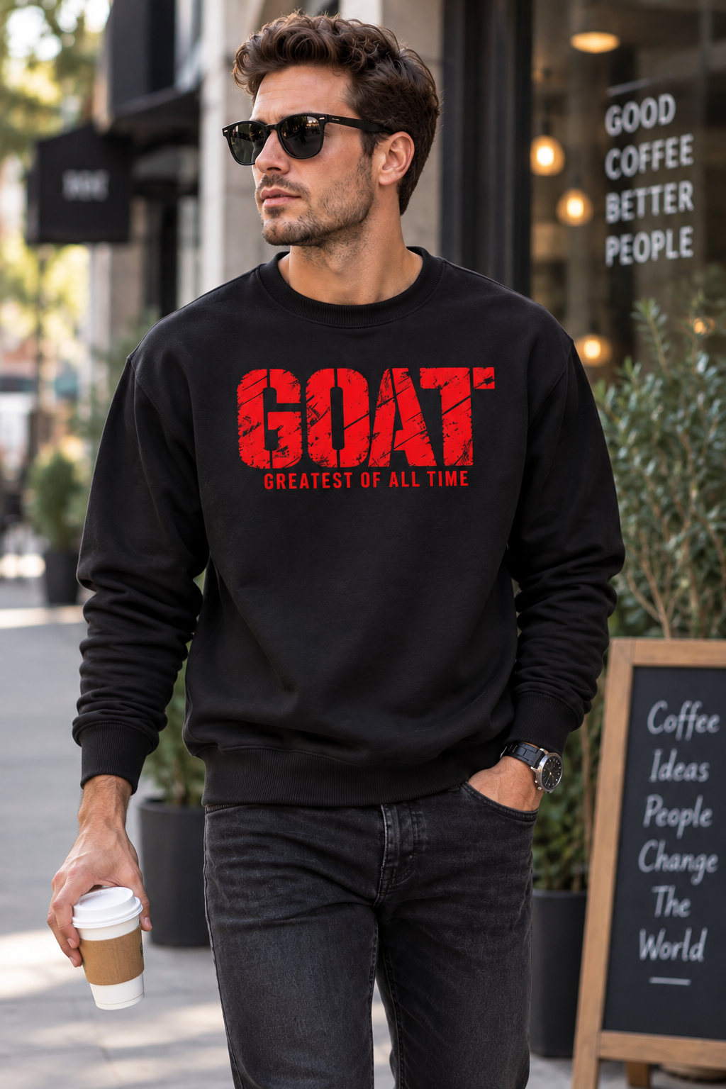 GOAT – Greatest of All Time Black Sweatshirt