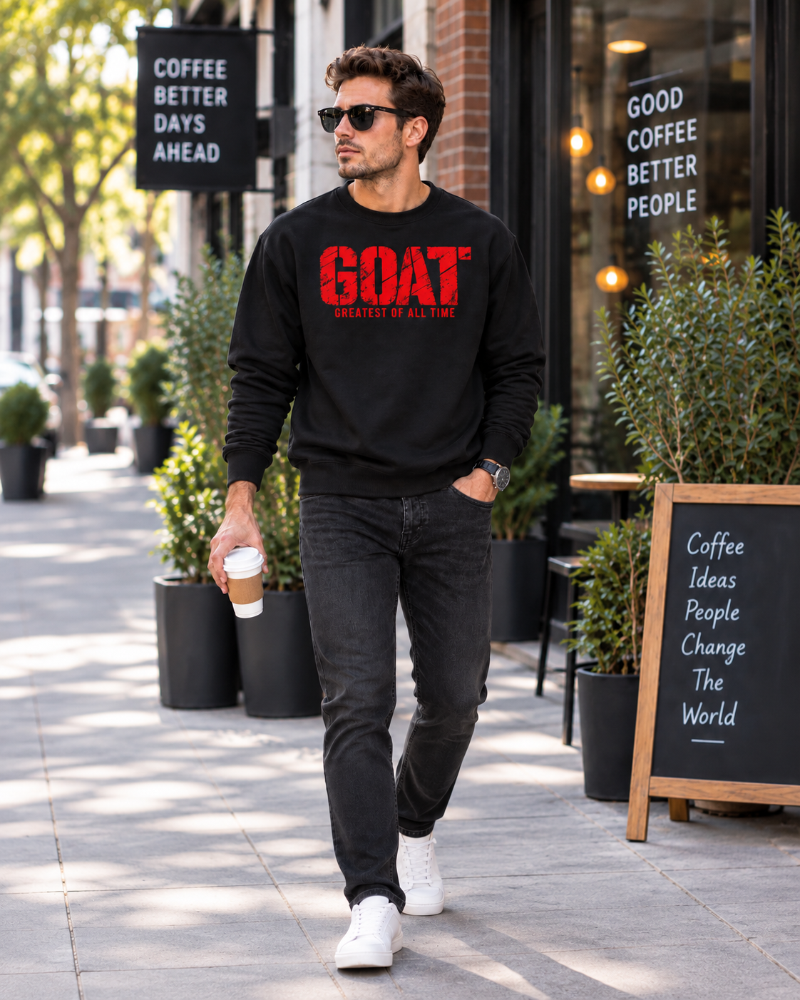 GOAT – Greatest of All Time Black Sweatshirt