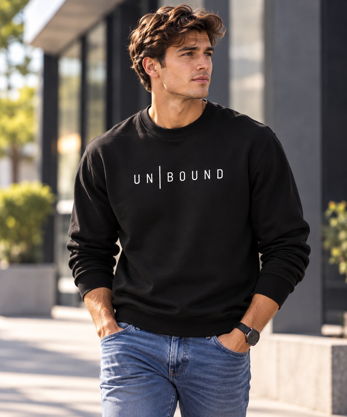 UNBOUND Minimalist Black Sweatshirt
