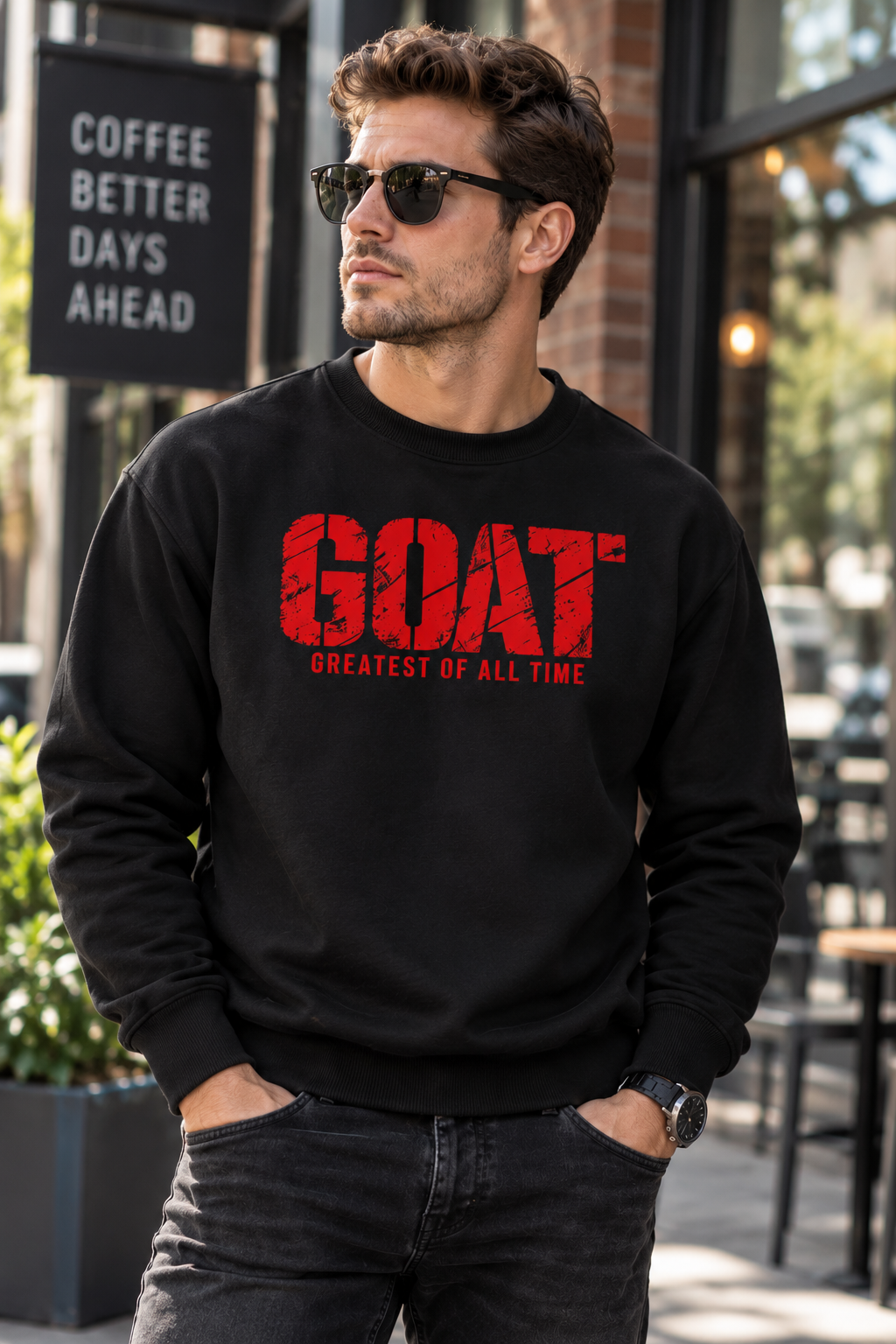 GOAT – Greatest of All Time Black Sweatshirt